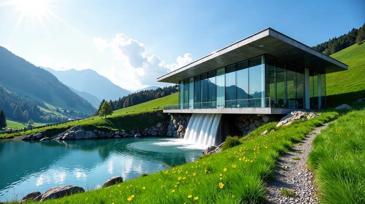 Die beeindruckende Architektur des Grundwasserpumpwerks in Hörbranz